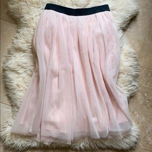 Abercrombie & Fitch Pink Tulle Midi Skirt